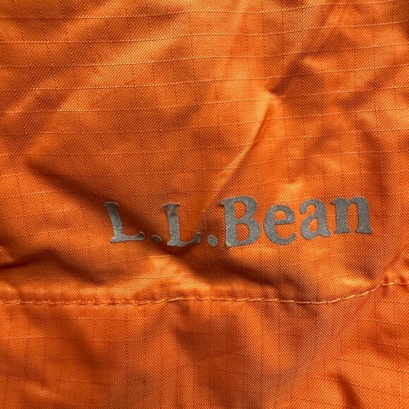 LL Bean Nylon Ripstop Water Resistant Windbreaker Jacket Boy Youth Medium Hooded - Picture 7 of 13